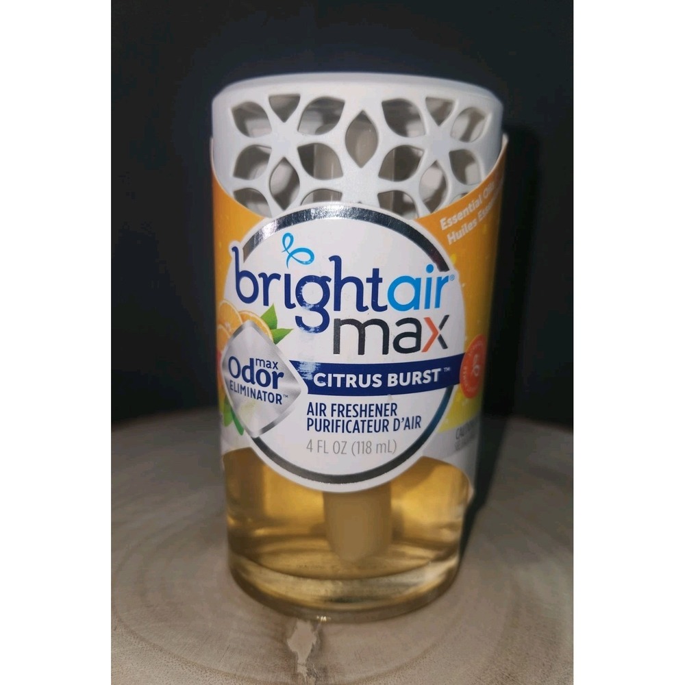 Bright Air~‎ Max Scented Oil Air Freshener Odor Eliminator~ CIRUS BURST 4 Oz.